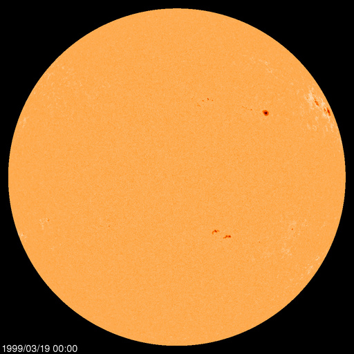 Régions de taches de soleil