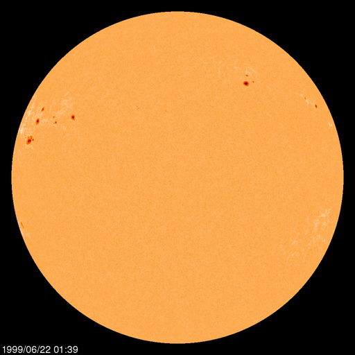 Régions de taches de soleil