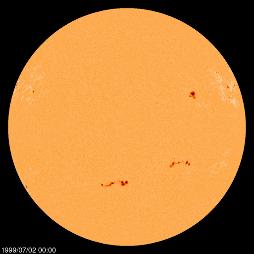 Sonnenfleckenregionen
