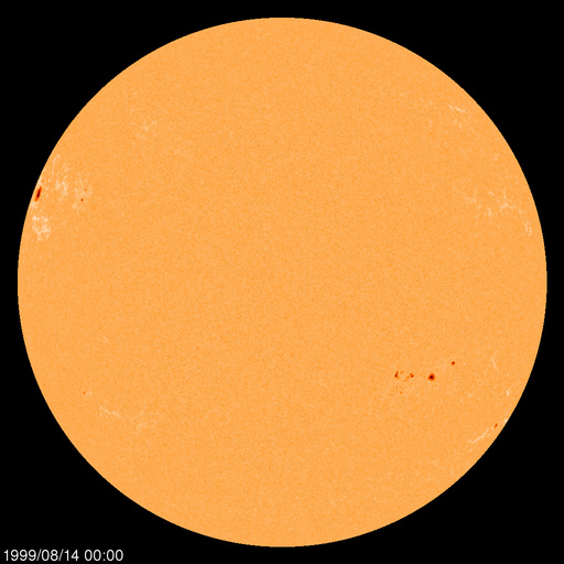 Régions de taches de soleil