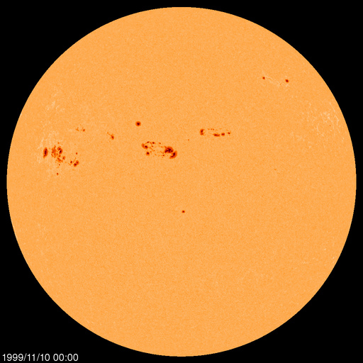 Sonnenfleckenregionen