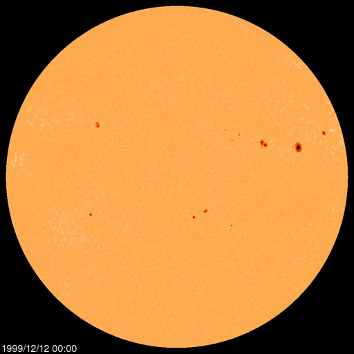 Régions de taches de soleil
