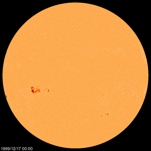 Régions de taches de soleil