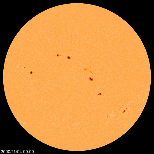 Sonnenfleckenregionen