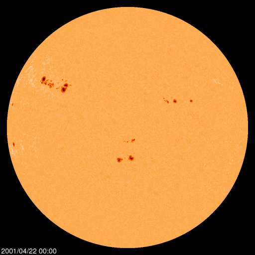 Sonnenfleckenregionen