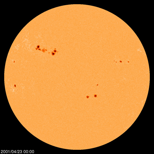 Sonnenfleckenregionen