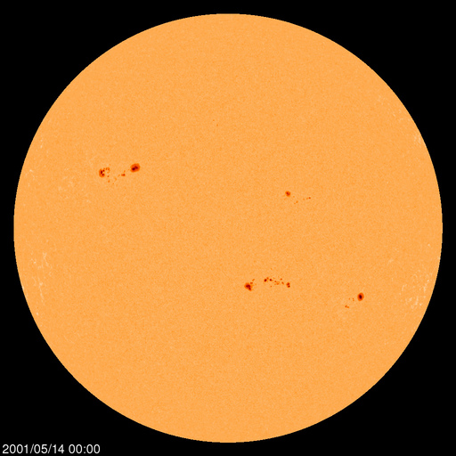 Sonnenfleckenregionen