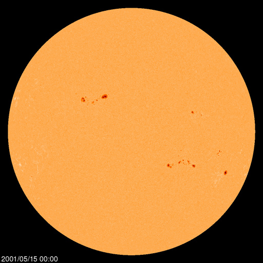 Sonnenfleckenregionen