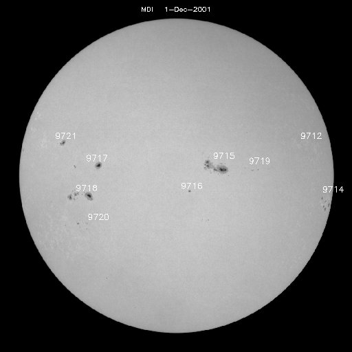 Regiones de manchas solares