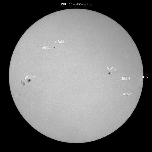 Sunspot regions