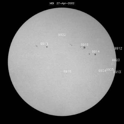 Regiones de manchas solares