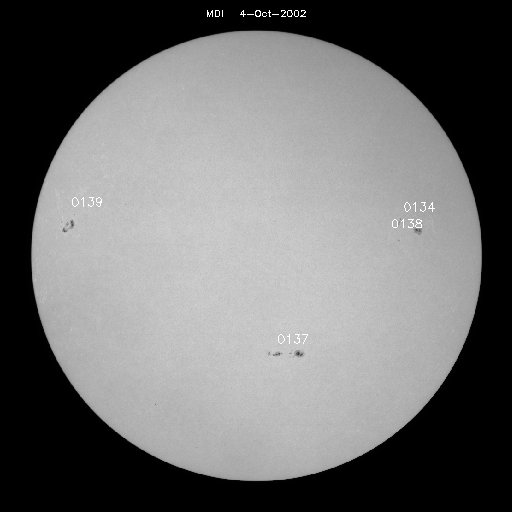 Regiones de manchas solares
