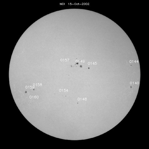Regiones de manchas solares