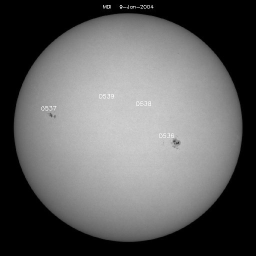 Regiones de manchas solares
