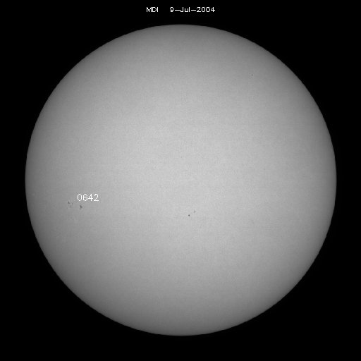 Sonnenfleckenregionen