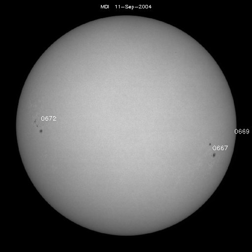 Sonnenfleckenregionen