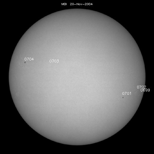 Regioni di macchie solari