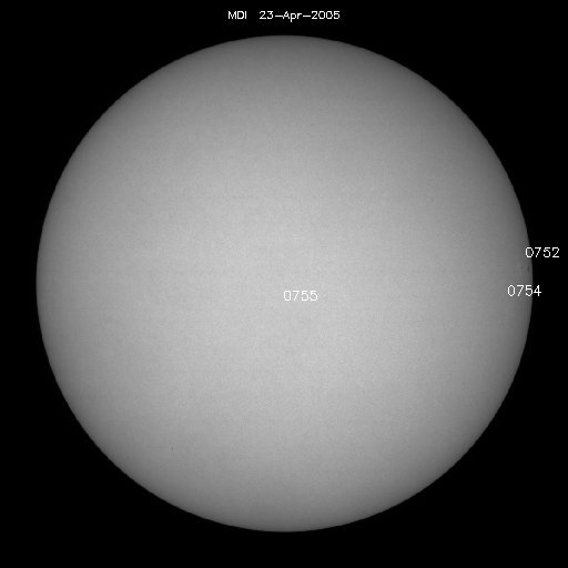 Sonnenfleckenregionen