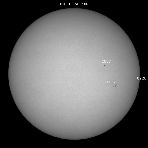 Sonnenfleckenregionen