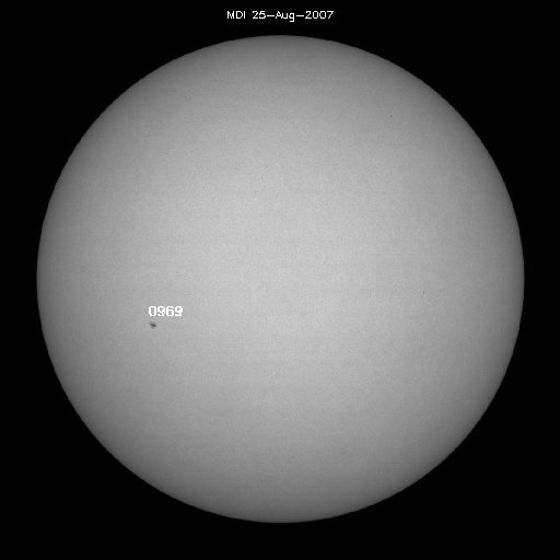 Sonnenfleckenregionen