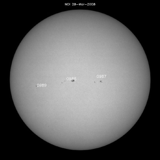 Regiones de manchas solares