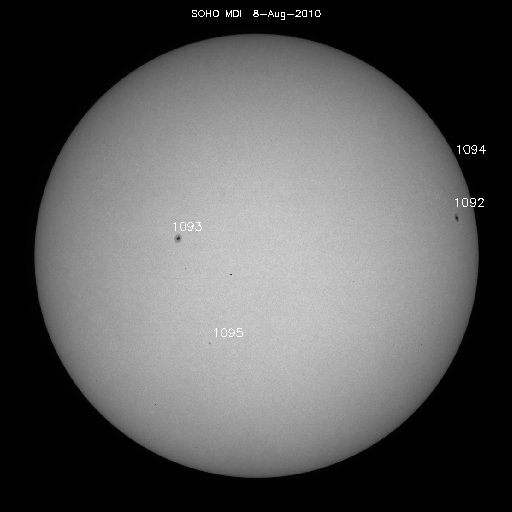 Regiones de manchas solares