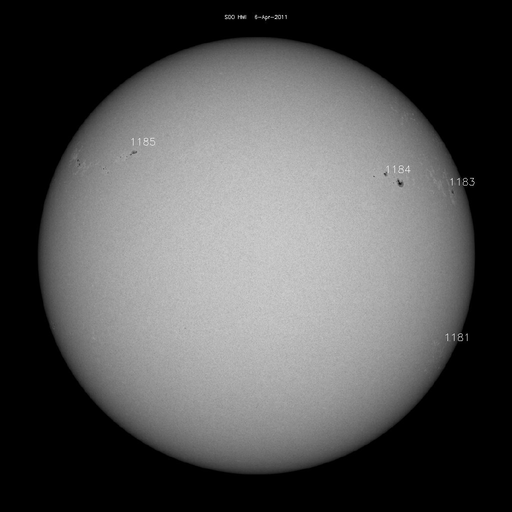 Regiony występowania plam słonecznych