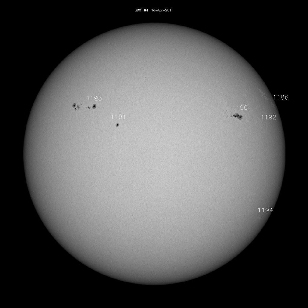 Sunspot regions