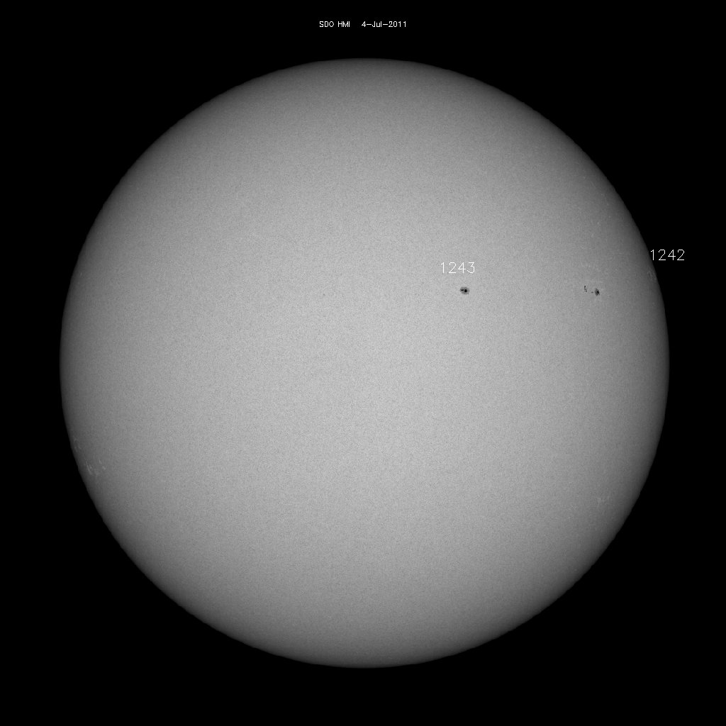 Sonnenfleckenregionen