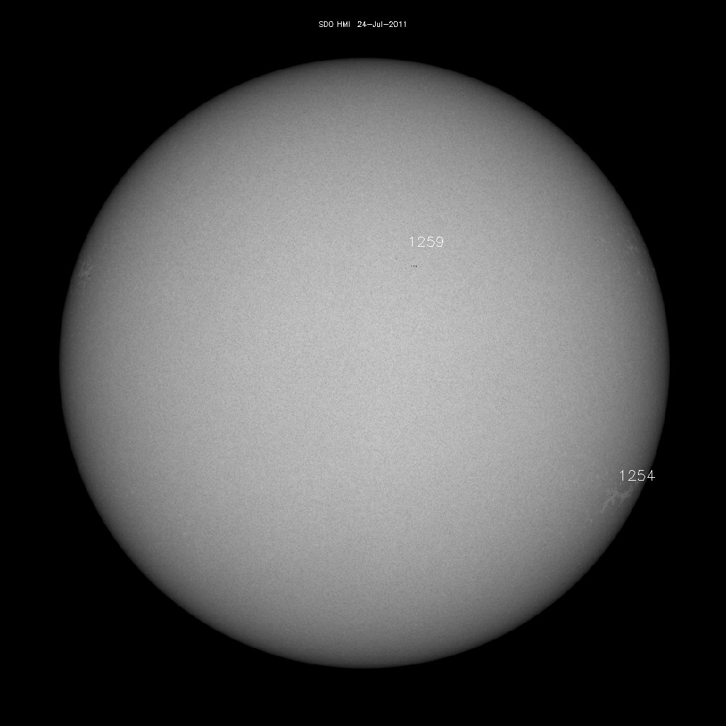 Sonnenfleckenregionen