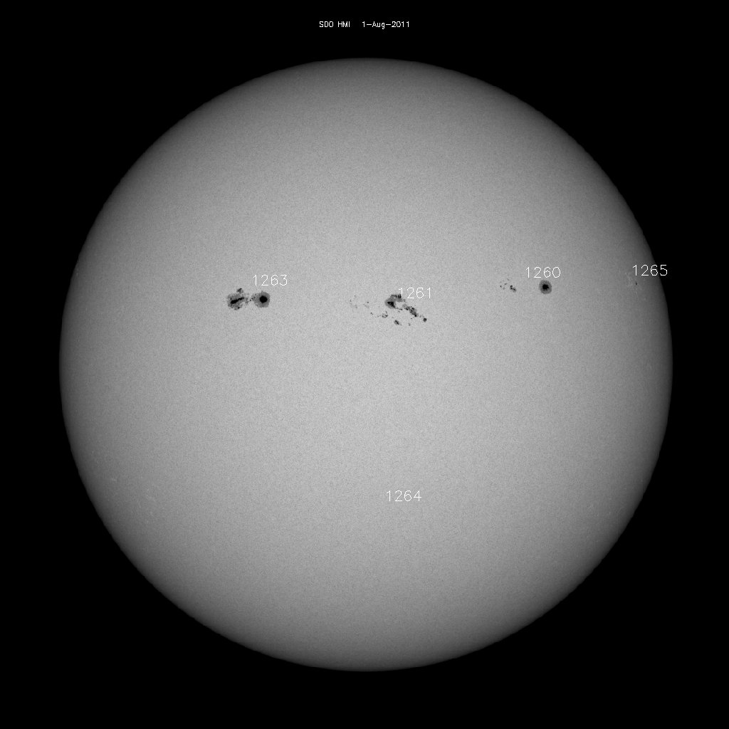 Regiones de manchas solares