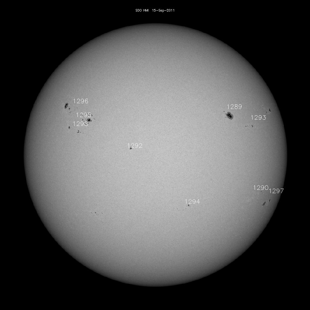 Sunspot regions