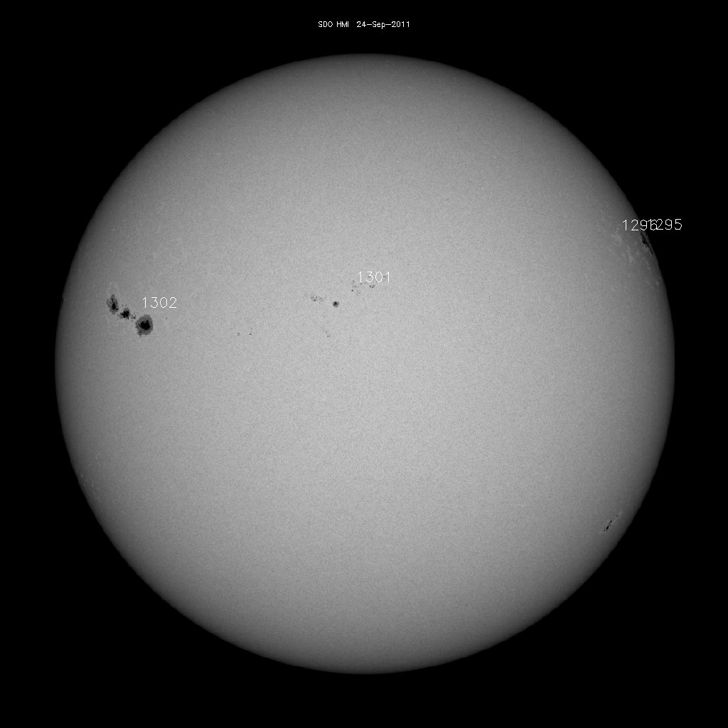 Sonnenfleckenregionen