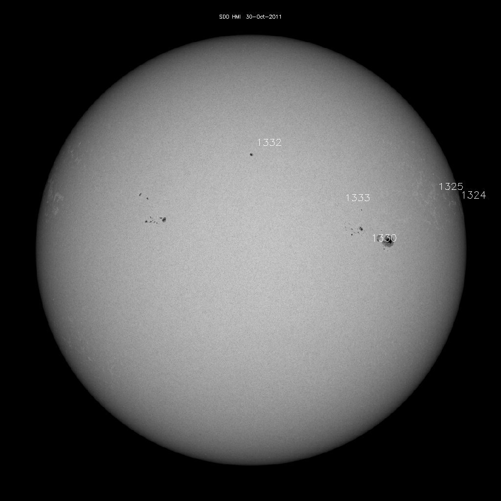 Sonnenfleckenregionen