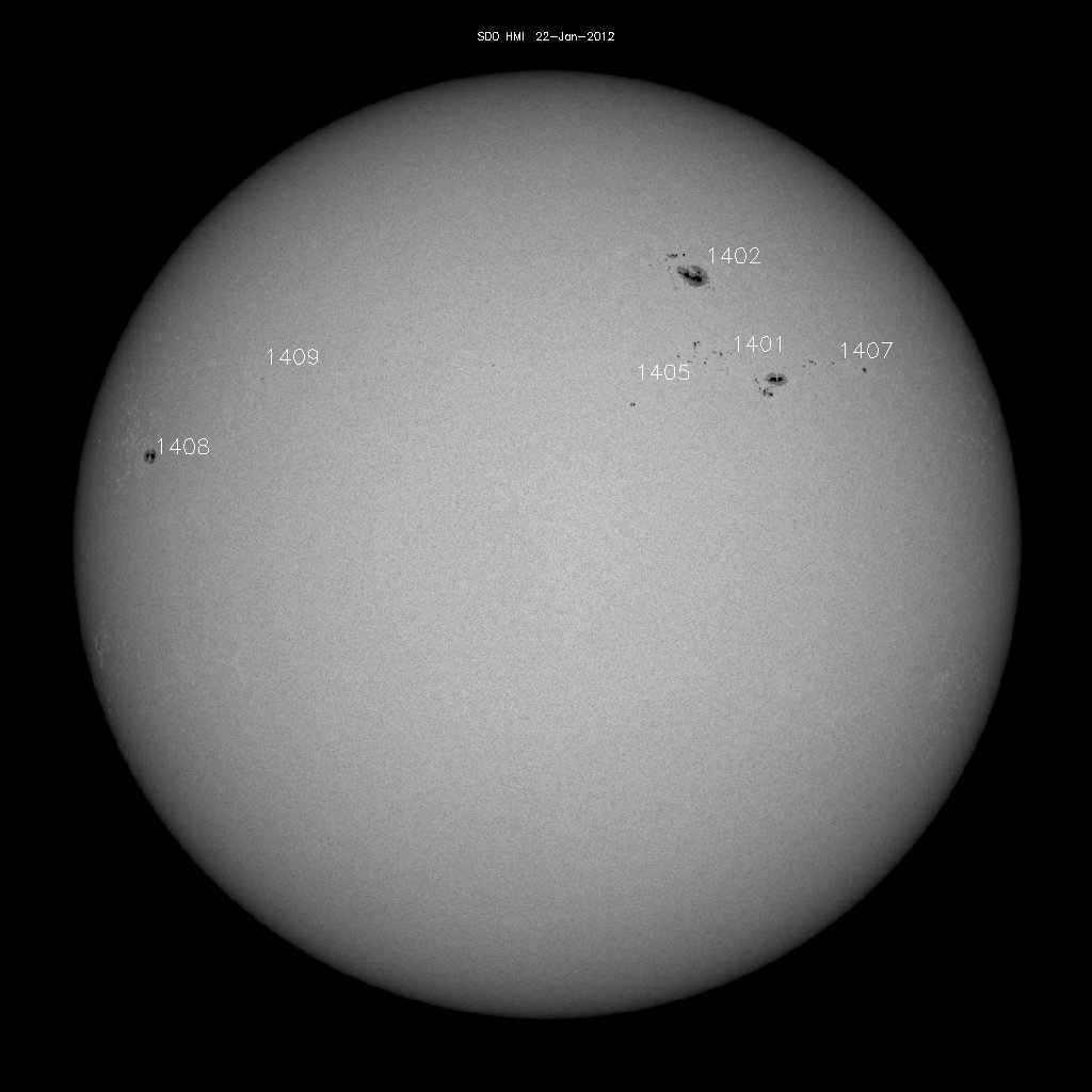 Regiones de manchas solares