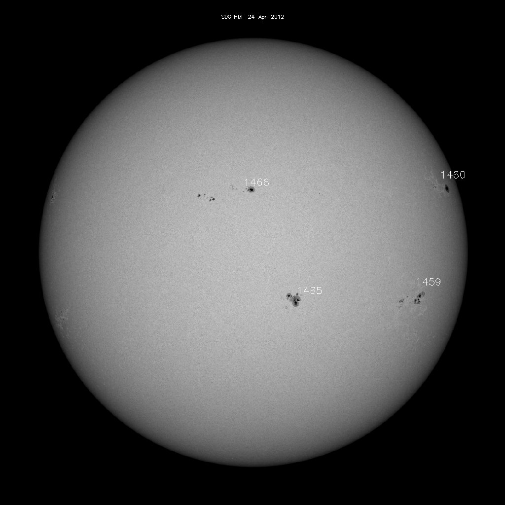 Sonnenfleckenregionen
