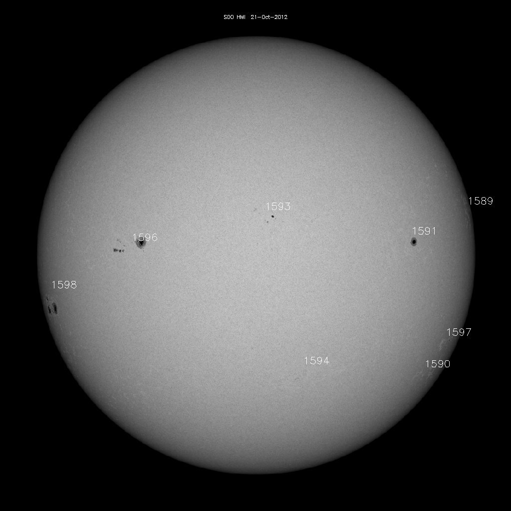 Sonnenfleckenregionen