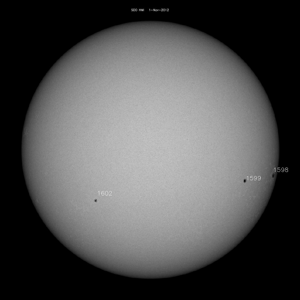 Sonnenfleckenregionen