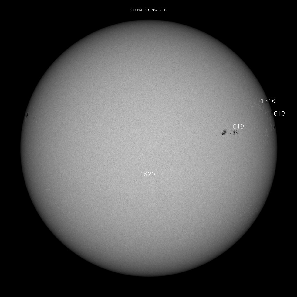 Sonnenfleckenregionen