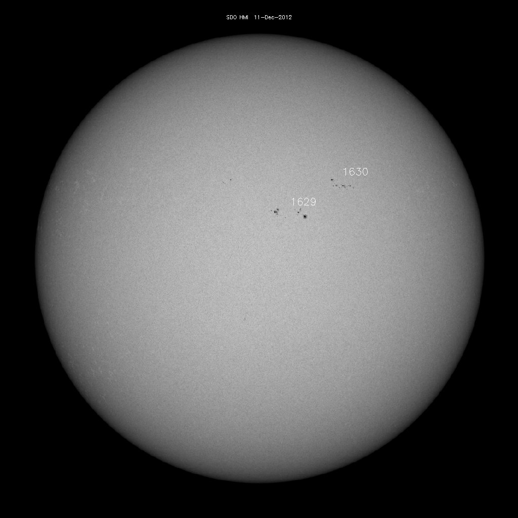 Sonnenfleckenregionen