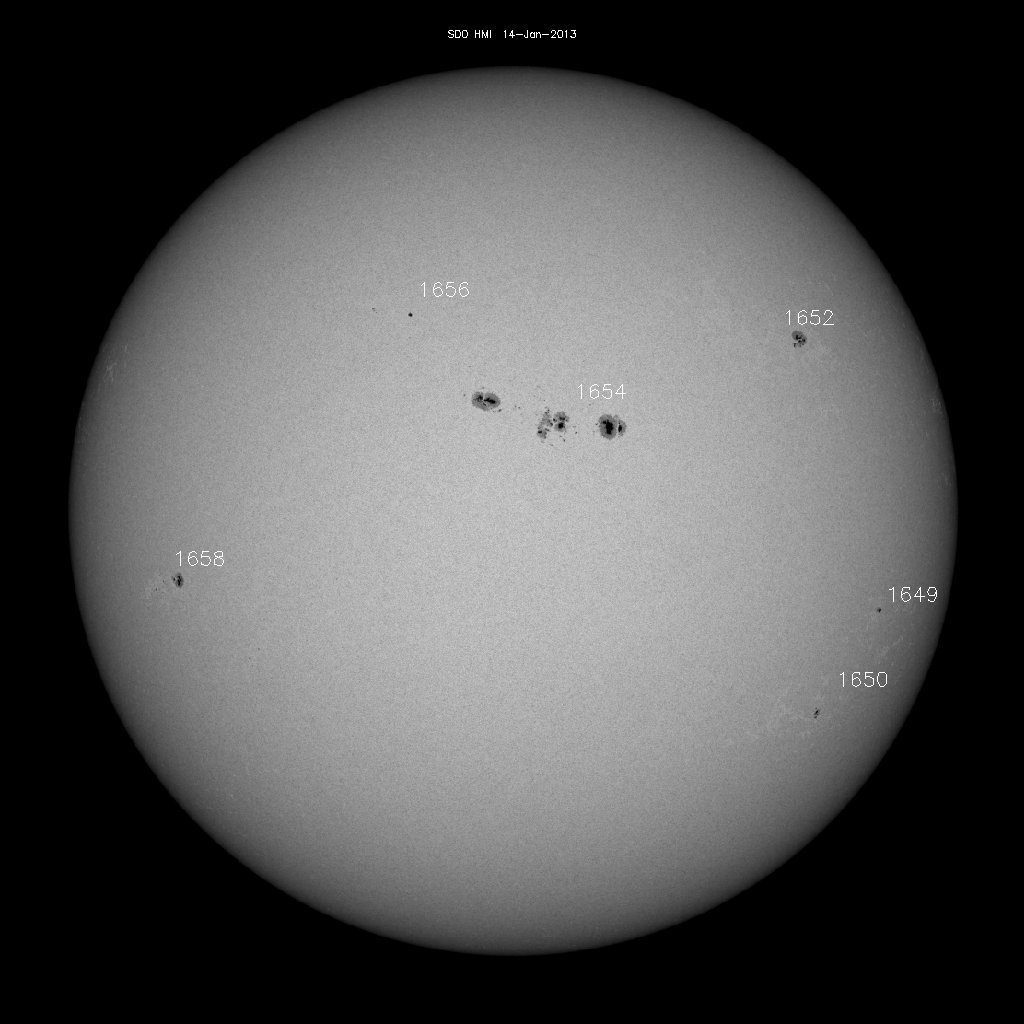 Regiones de manchas solares