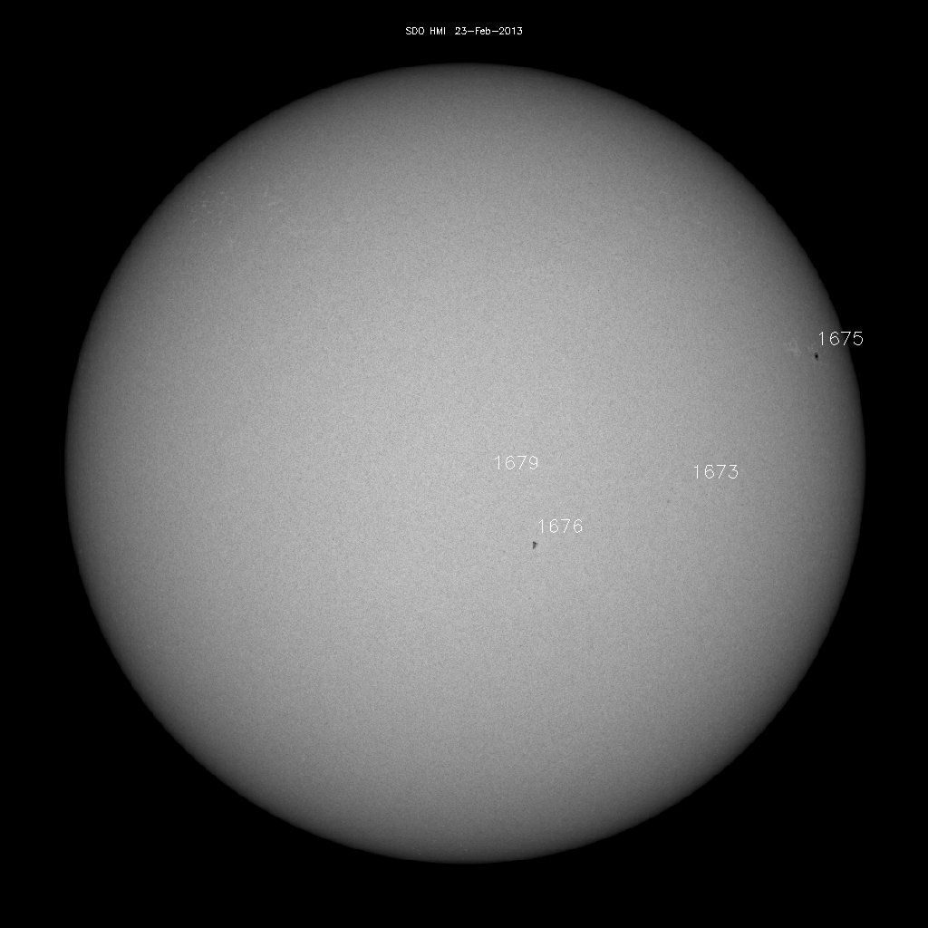 Sonnenfleckenregionen