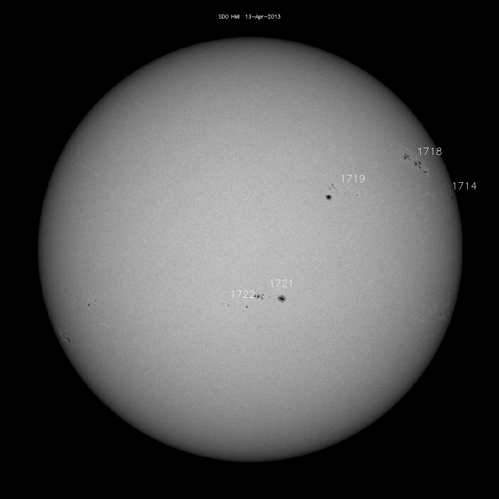 Sonnenfleckenregionen