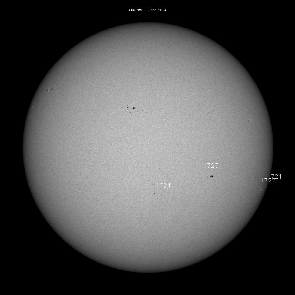 Sonnenfleckenregionen