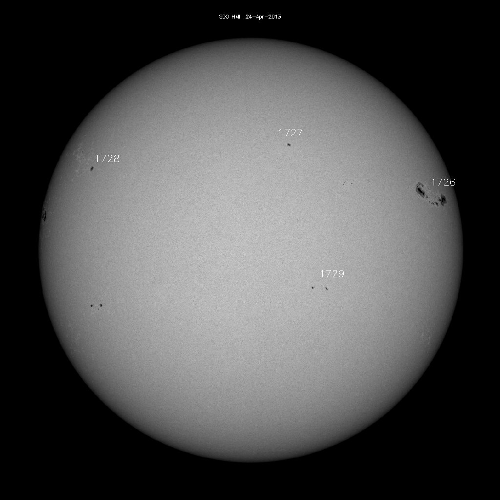 Sonnenfleckenregionen