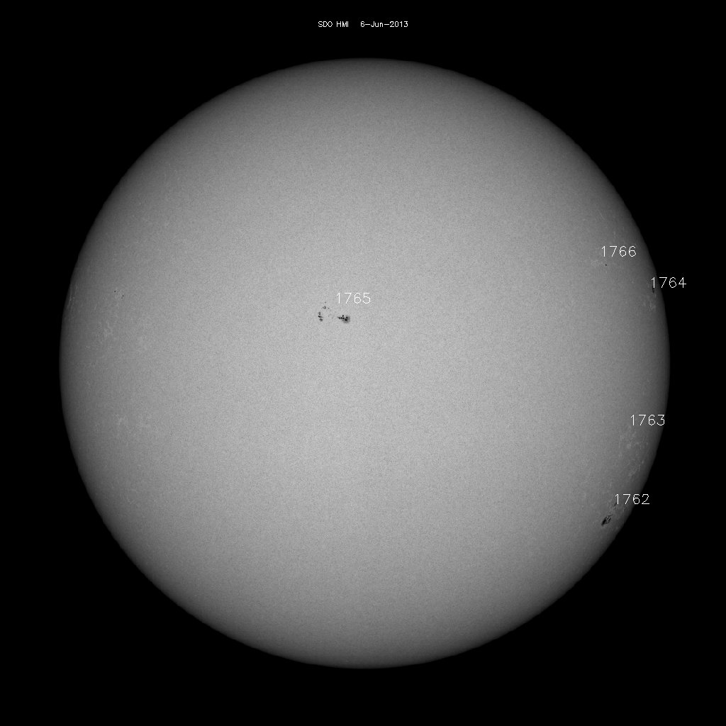 Sonnenfleckenregionen