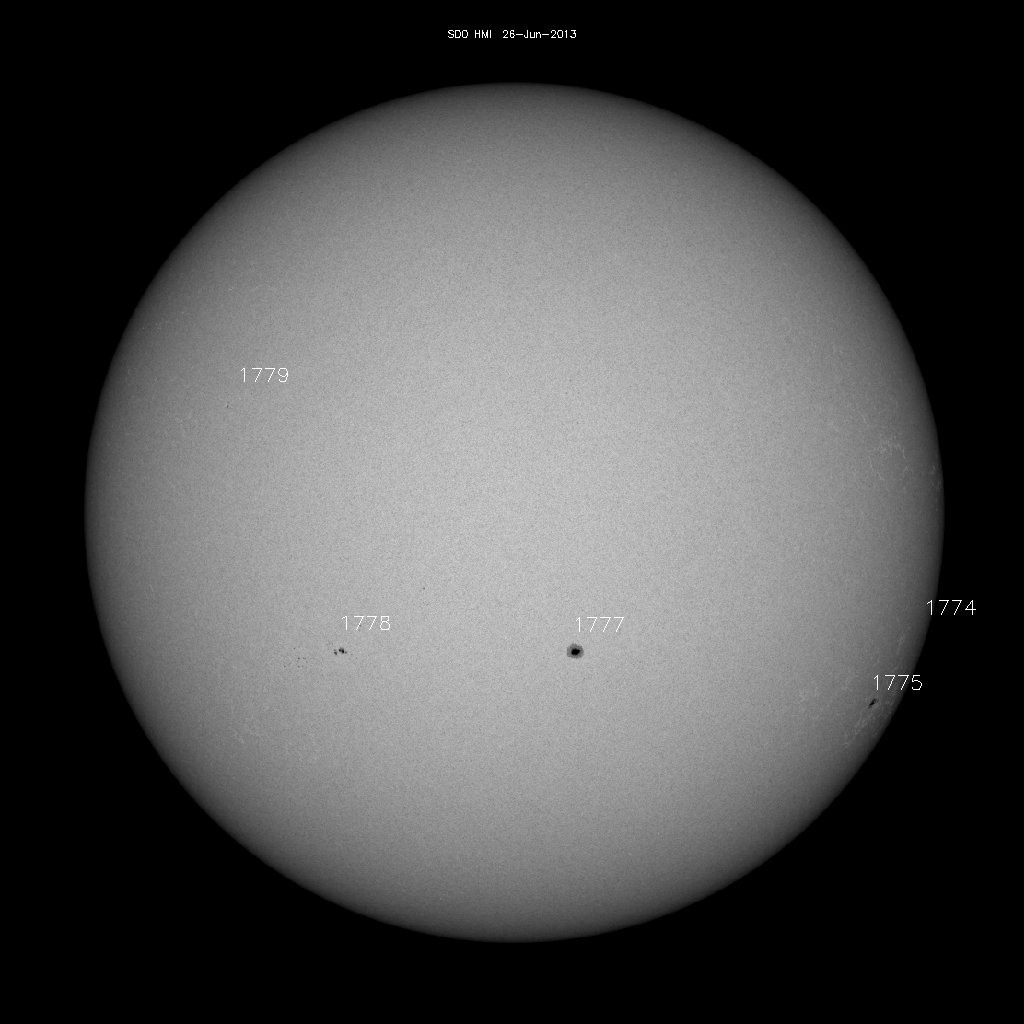 Sonnenfleckenregionen