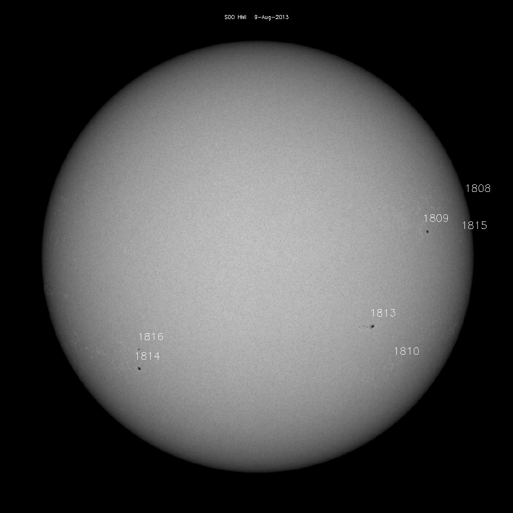Regiones de manchas solares