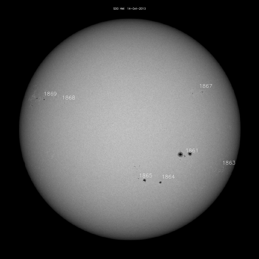 Sunspot regions