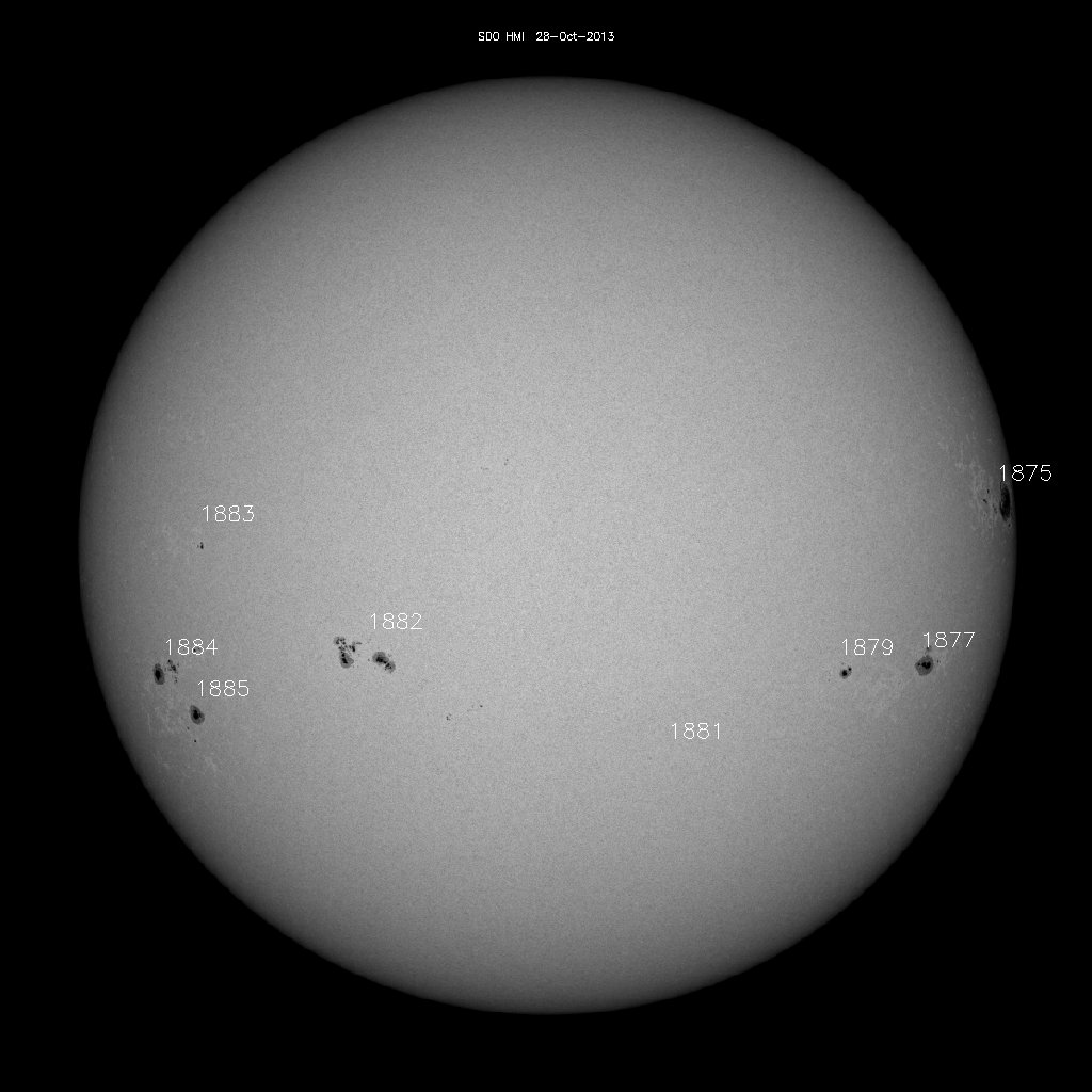 Sunspot regions